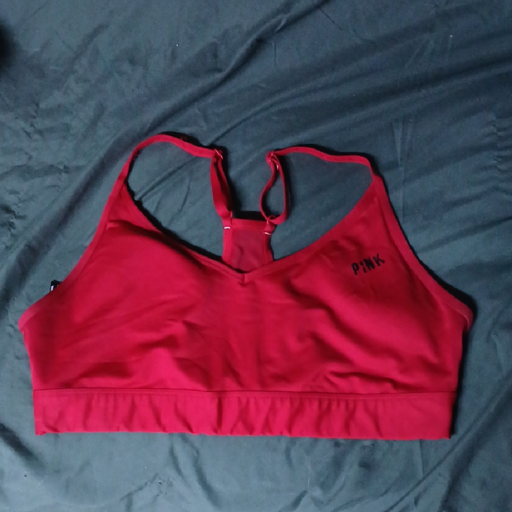 PINK Victoria's Secret Bold Red Sports Bra